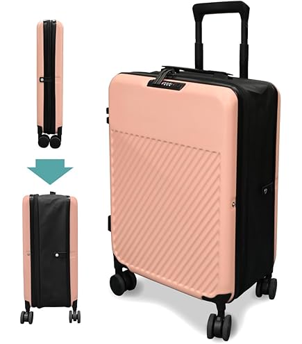 【K&M】 スーツケース 58L ピンク ブラック スカイブルー ホワイト 折りたたみ フロントオープン 畳んで仕舞える 出張 軽量 Amazon | [K＆M] スーツケース 58L スカイブルー 折りたたみ フロント